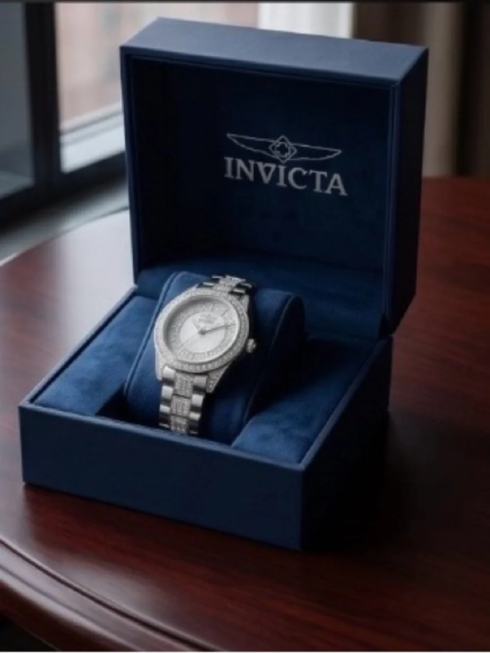 Invicta Silver Crystal Accent Women's Bracelet Watch